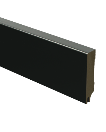 MDF Moderne plint 70x15 RAL 9005 + uitsparing | 2.4 meter