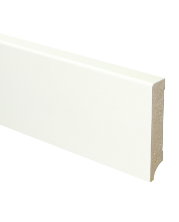 MDF plint 90x18 V313 wit gegrond recht | 2.4 meter