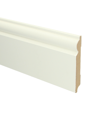 MDF Barok plint 120x15 wit voorgelakt RAL 9010 | 2.4 meter