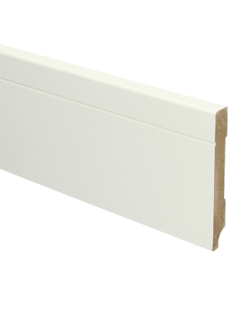 MDF Tijdloze plint 90x12 wit voorgelakt RAL 9010 | 2.4 meter