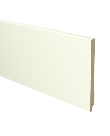 MDF Moderne plint 150x12 wit voorgelakt RAL 9010 | 2.4 meter