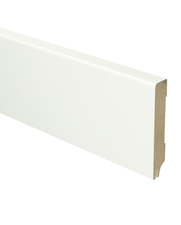 MDF Moderne plint 90x15 RAL 9016 + uitsparing | 2.4 meter