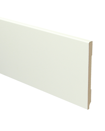 MDF Moderne plint 120x9 wit voorgelakt RAL 9010 | 2.4 meter