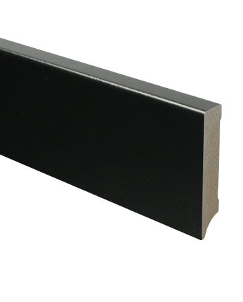 MDF Moderne plint 90x18 voorgelakt RAL 9005 | 2.4 meter