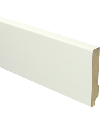 MDF Moderne plint 90x15 RAL 9010 + uitsparing | 2.4 meter