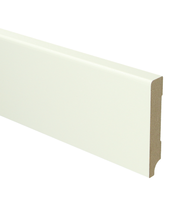 MDF Moderne plint 90x15 wit voorgelakt RAL 9010 | 2.4 meter