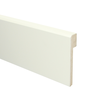 MDF Renovatieplint klassiek 120x22 voorgelakt RAL 9010 | 2.4 meter