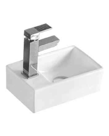 Eco Elegance Keramische Wastafel Met Kraangat Links (30,5X19X10,5cm)