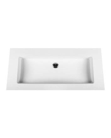 Eco Elegance Solid Surface Wastafel Zonder Kraangat (100cm) - Wit