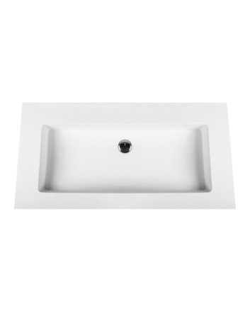 Eco Elegance Solid Surface Wastafel Zonder Kraangat (60cm) - Wit