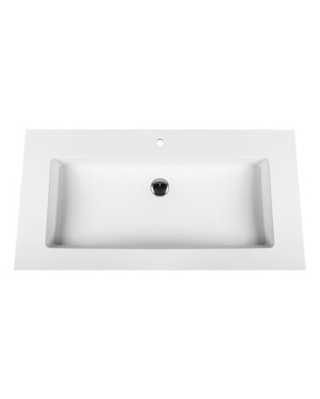 Eco Elegance Solid Surface Wastafel (80cm) - Wit