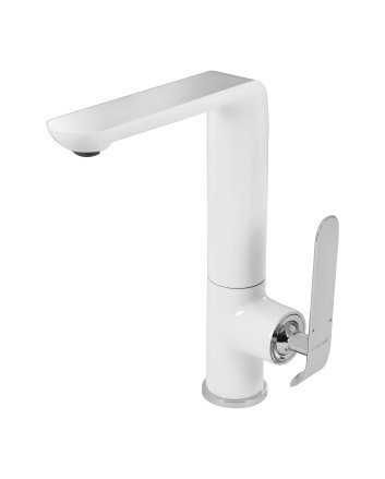 Hunk & Müeller Bloom Keukenmengkraan - Wit Chroom