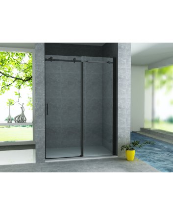 Eco Elegance Douche Schuifdeur In Nis 8mm (140x200cm) Mat Zwart