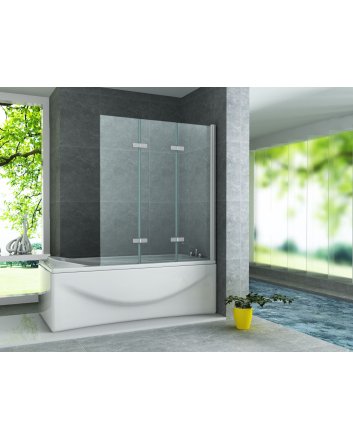 Eco Elegance 3-Delige Badwand Inklapbaar (130x140cm)