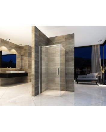 Eco Elegance Draaideur + Zijwand 6mm (90x90x190cm)