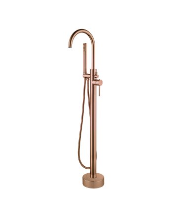 Eco Elegance Vrijstaande Badmengkraan Met Handdouche - Geborsteld Koper