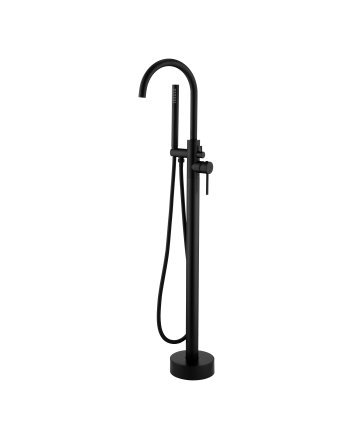 Eco Elegance Vrijstaande Badmengkraan Met Handdouche - Mat Zwart