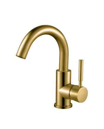 Eco Elegance Ensy Wastafelmengkraan Met Draaibare Uitloop - Geborsteld Goud