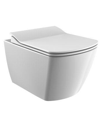 Hunk & Müeller Design Ophang Wc Wit Met Rvs Sproeier (Bidet), Rimoff Verborgen Bevestiging