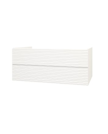 Hunk & Müeller Elite Onderkast Met Horizontaal Reliëf (120cm) - Mat Wit