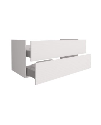 Hunk &amp; Müeller Elite Onderkast Met Horizontaal Reliëf (120cm) - Mat Wit