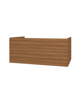 Hunk & Müeller Elite Onderkast Met Horizontaal Reliëf (120cm) - Walnoot