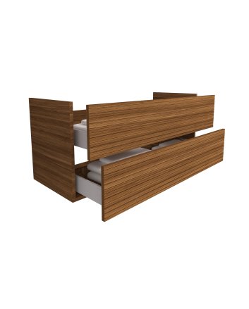 Hunk &amp; Müeller Elite Onderkast Met Horizontaal Reliëf (120cm) - Walnoot