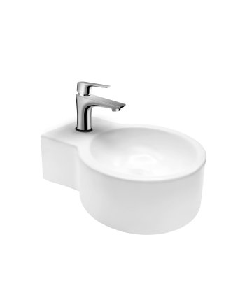 Eco Elegance Keramische Wastafel Met Kraangat (35x28x16cm) - Wit