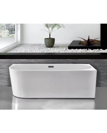 Eco Elegance Vrijstaand Bad Hoekbad 180x80 Links Wit