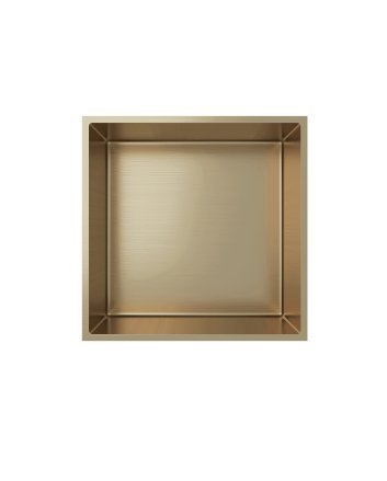 Eco Elegance Inbouwnis (305x305x100mm) - Geborsteld Goud