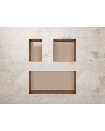 Eco Elegance Inbouwnis (300x600x100mm) - Geborsteld Koper