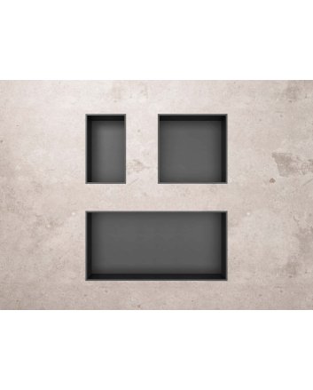 Eco Elegance Inbouwnis (300x600x100mm) - Gunmetal Grijs