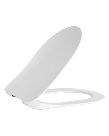 Hunk & Müeller Flat Wc-Zitting Duroplast (Soft-Close & Quick Release) Met Inox Scharnieren - Wit