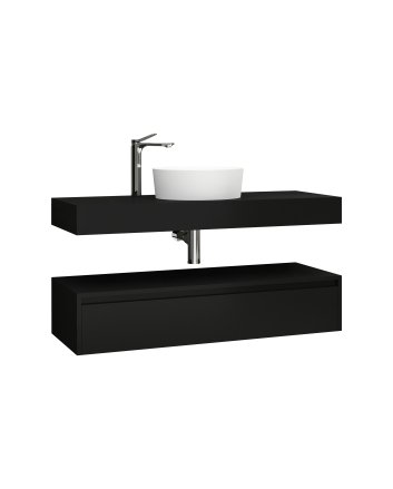 Eco Elegance Lina Onderkast (120cm) - Mat Zwart