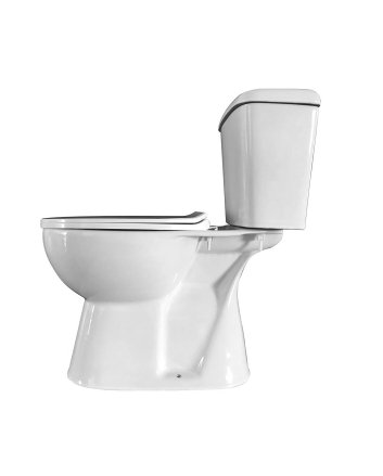 Eco Elegance Duoblok Staand Toilet Zonder Bidet, S-Trap (220mm) 4 In 1