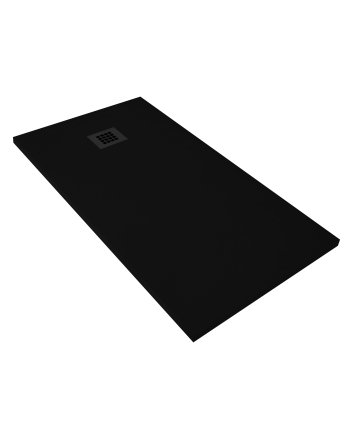 Hunk & Müeller Veroni Madison Flat Composietsteen Douchebak Zwart 100x100x3cm