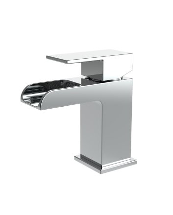 Eco Elegance Square Waterval Wastafelmengkraan - Chroom