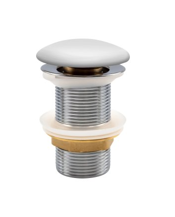 Eco Elegance Wit Keramische Push-Up Afvoerplug 5/4 Zonder Overloop
