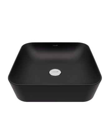 Hunk & Müeller Ultra Keramische Opbouw Wastafel Vierkant (40cm) - Mat Zwart