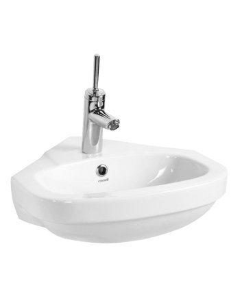 Eco Elegance Keramische Hoek Fontein Wit 45x45cm