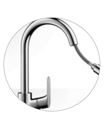 Eco Elegance Keukenmengkraan Met Uittrekbare Uitloop- Chroom