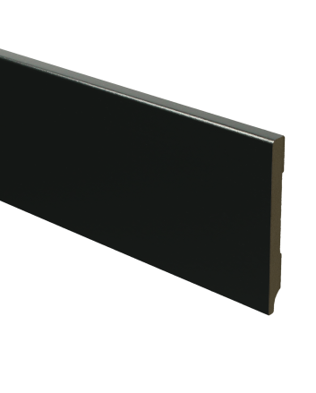 MDF Moderne plint 90x9 voorgelakt RAL 9005 | 2.4 meter