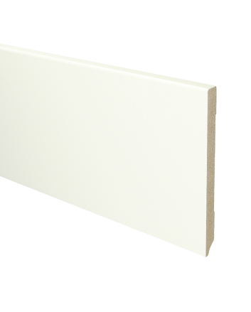 MDF Moderne plint 150x12 voorgelakt RAL 9016 | 2.4 meter