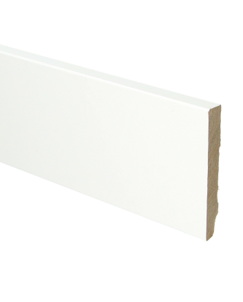 MDF plint recht 90x12 wit gefolied | 2.4 meter