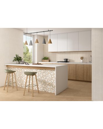 ITT Essence wandtegel mat decor 30x90 ivoire