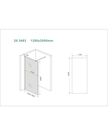 Slim glasplaat 1200 x 2000 x 8 mm nano rookglas