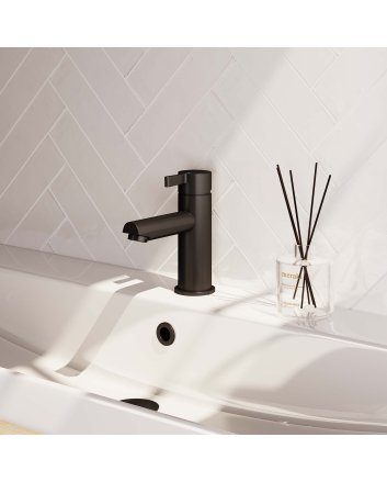 BRAUER Black Edition lage opbouw wastafelmengkraan model E mat zwart