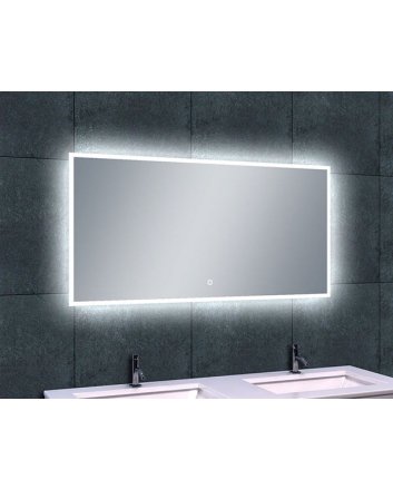 Quatro spiegel rechthoek met LED, dimbaar en spiegelverwarming 120 x 60 cm