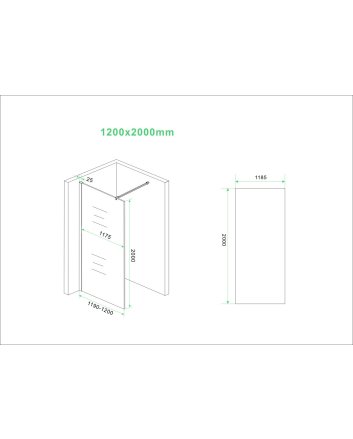 Slim glasplaat 1200 x 2000 x 8 mm nano vintage brons glas