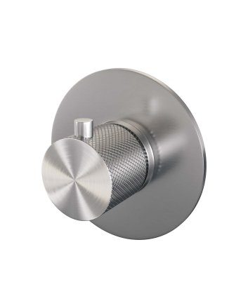 BRAUER Brushed Carving losse inbouwthermostaat met in- en afbouwdelen RVS geborsteld PVD